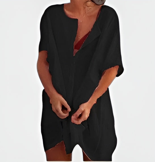Greylin | Relaxed Tunic Dress with Button Front