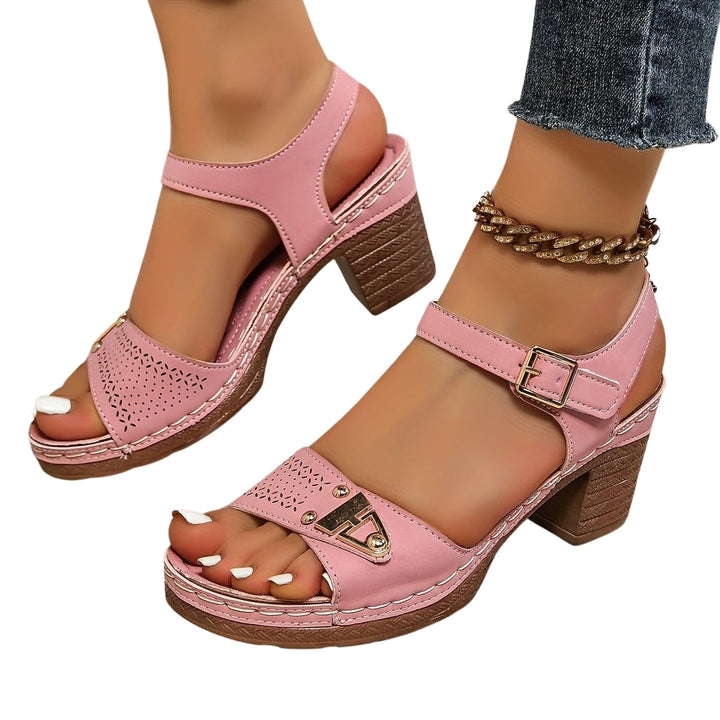 Grisel | Block Heel Sandals with Buckle Strap