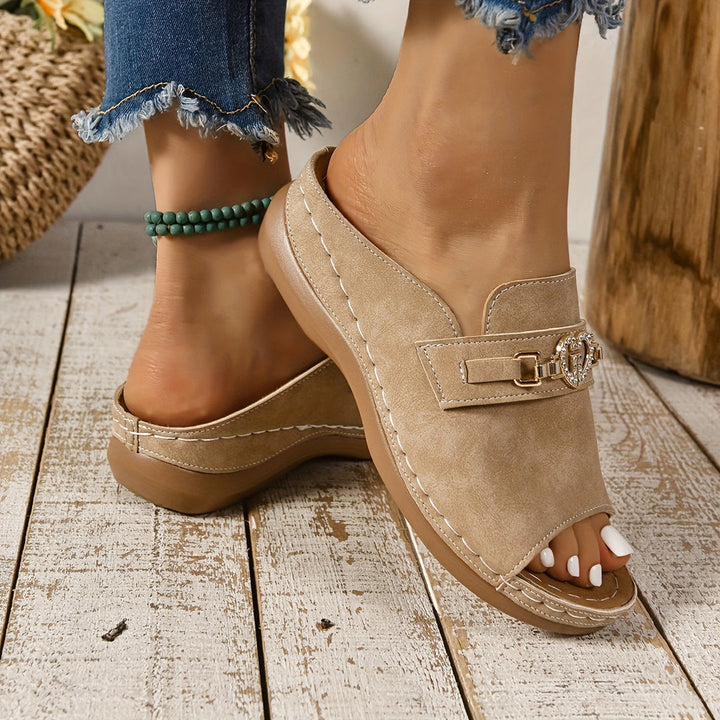 Grizelda | Slip-On Sandals with Metal Detail