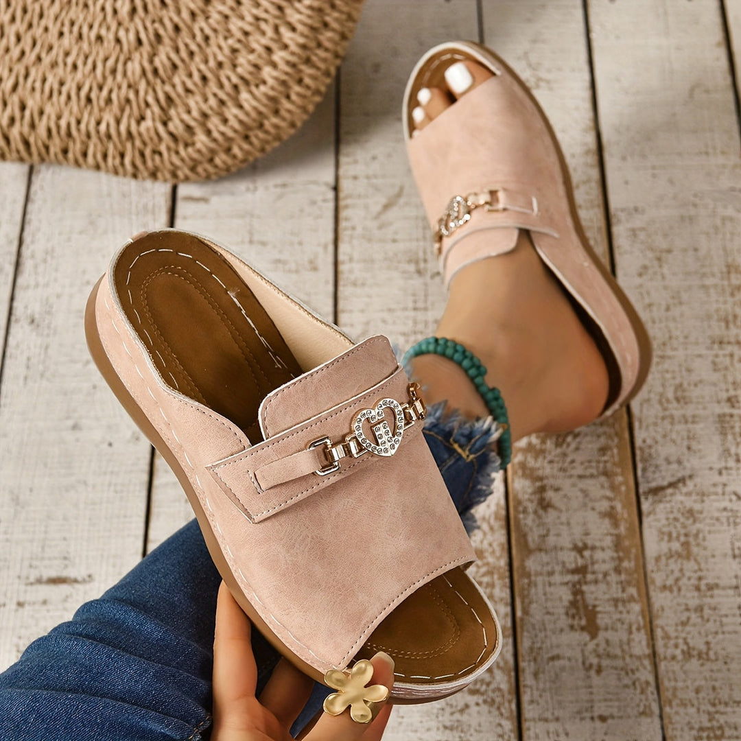 Grizelda | Slip-On Sandals with Metal Detail