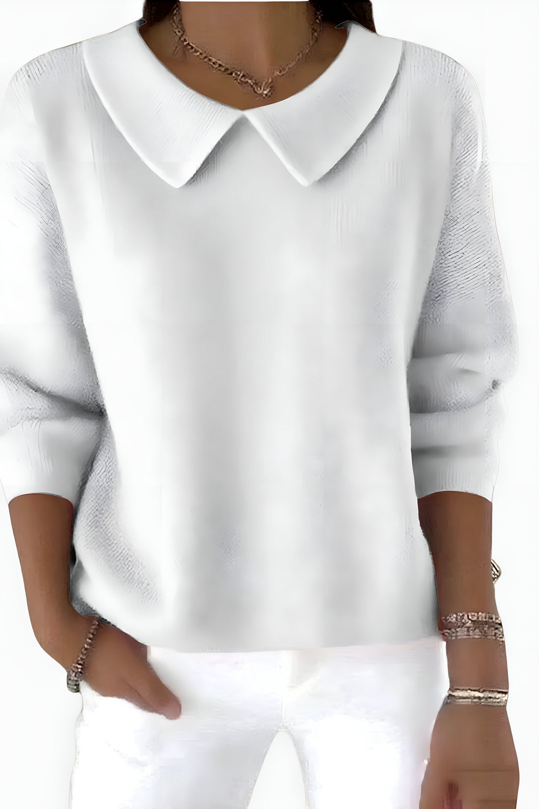 Hadley | Chic Knit Sweater with Peter Pan Collar