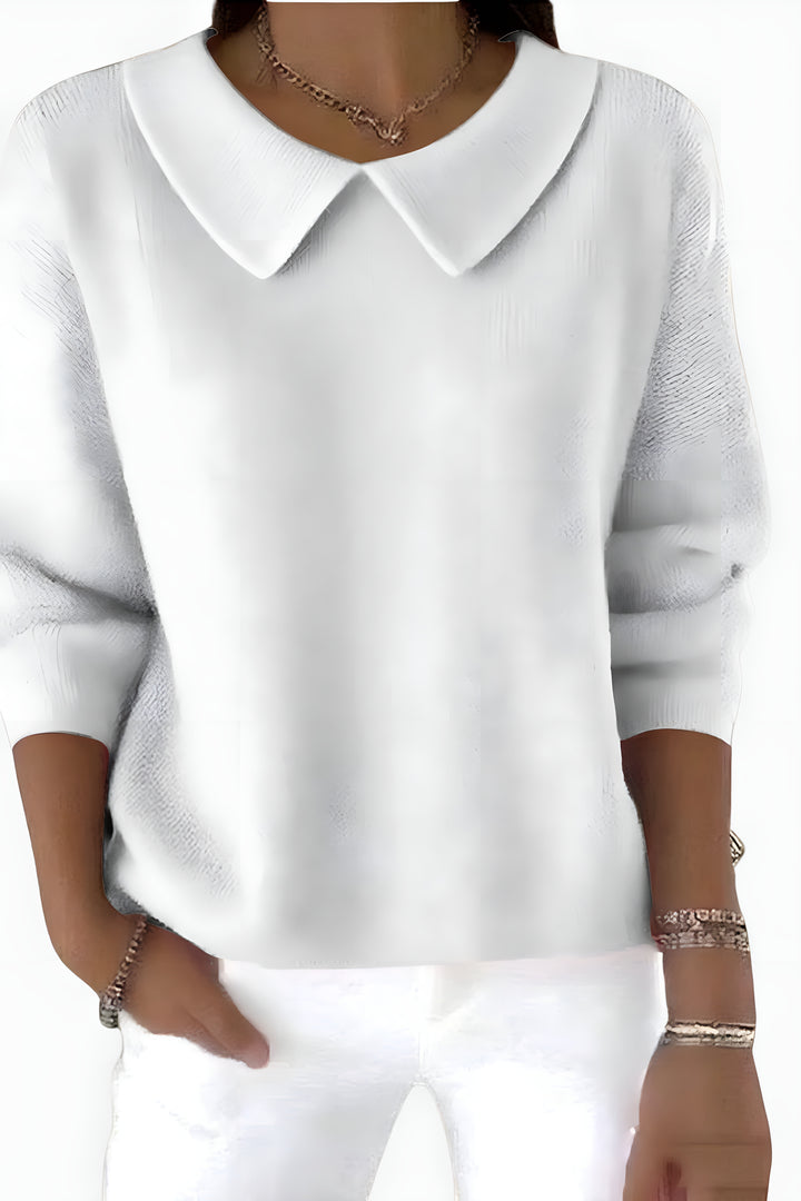 Hadley | Chic Knit Sweater with Peter Pan Collar