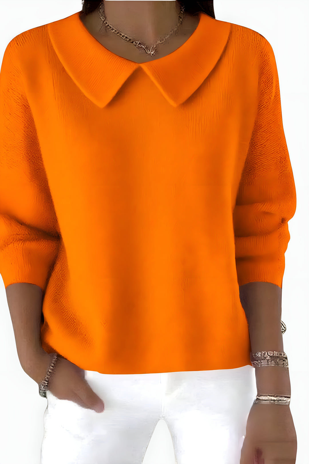 Hadley | Chic Knit Sweater with Peter Pan Collar