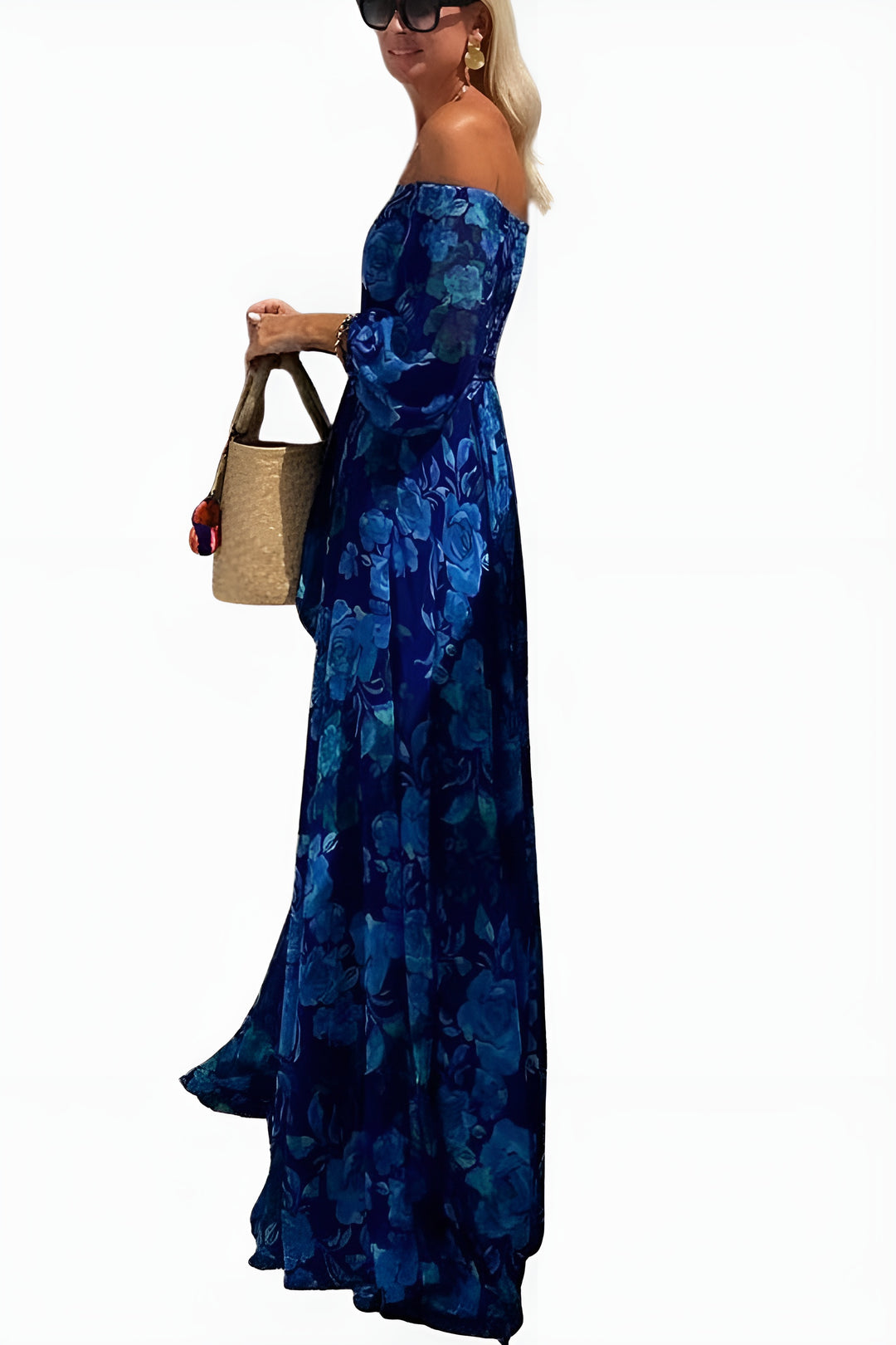 Halyvendra | Wedding Guest Floral Off Shoulder Maxi Dress