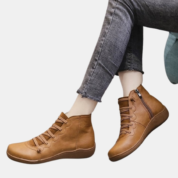 Harlie | Supportive Ankle Boots with Lace-Up Detail