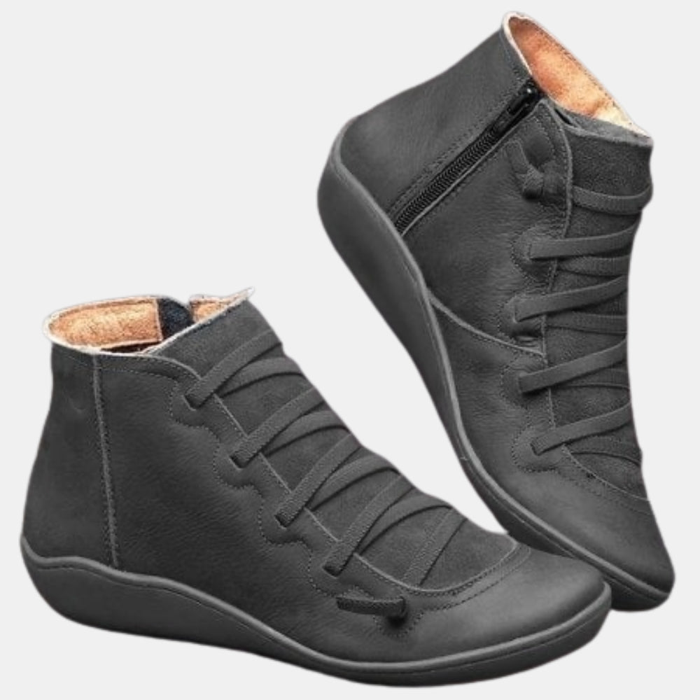 Harlie | Supportive Ankle Boots with Lace-Up Detail