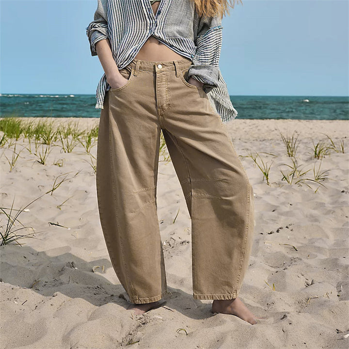 Harper | Barrel Leg Jeans With High Rise