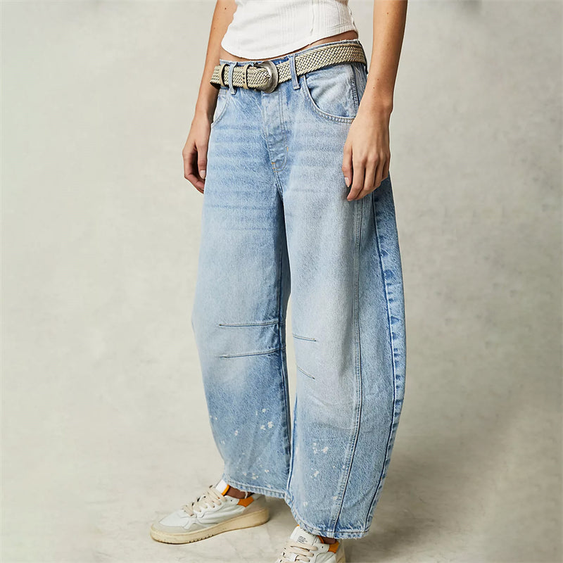 Harper | Barrel Leg Jeans With High Rise