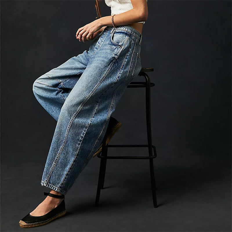 Harper | Barrel Leg Jeans With High Rise