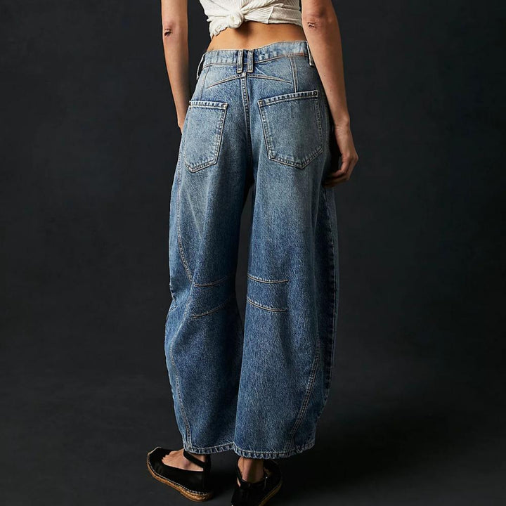 Harper | Barrel Leg Jeans With High Rise