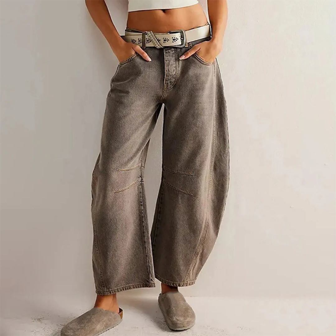 Harper | Barrel Leg Jeans With High Rise