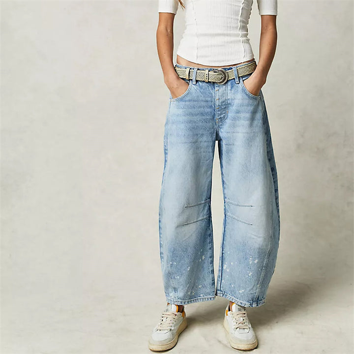 Harper | Barrel Leg Jeans With High Rise