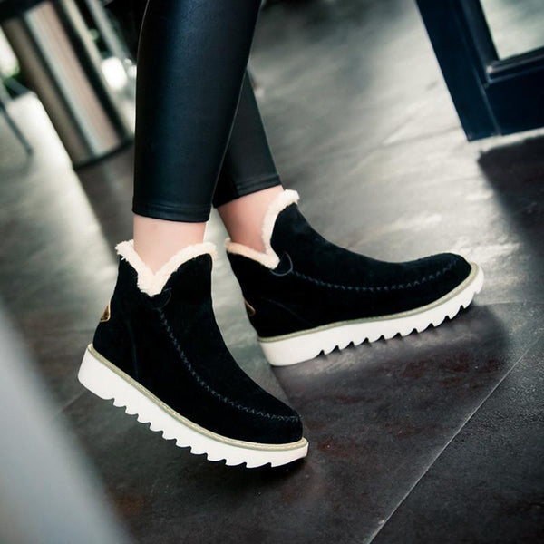 Harper | Lined Ankle Boots With Platform Sole