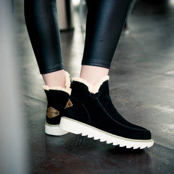 Harper | Lined Ankle Boots With Platform Sole