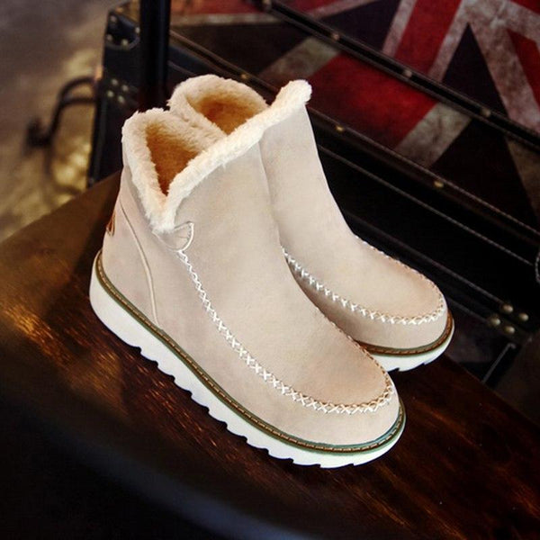 Harper | Lined Ankle Boots With Platform Sole