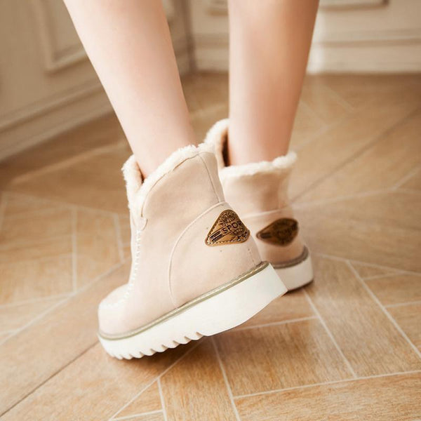 Harper | Lined Ankle Boots With Platform Sole