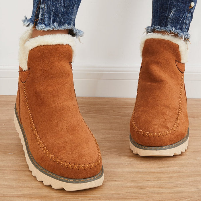 Harper | Lined Ankle Boots With Platform Sole