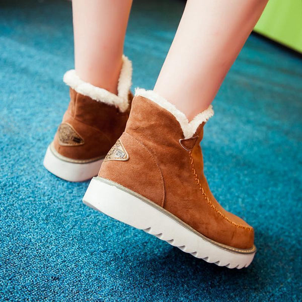 Harper | Lined Ankle Boots With Platform Sole