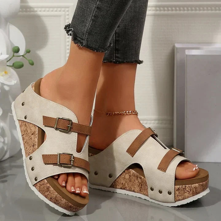 Harper | Platform Wedge Sandals with Adjustable Straps