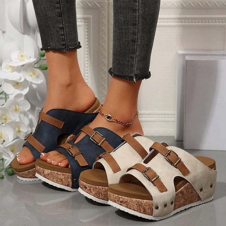 Harper | Platform Wedge Sandals with Adjustable Straps