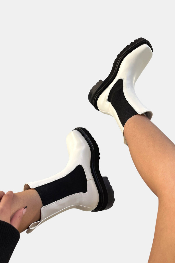 Hattie | Modern Chelsea Boots with Contrast Panels
