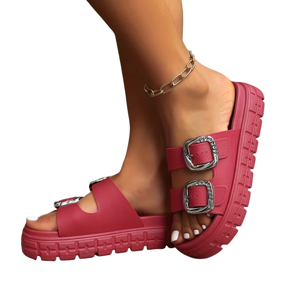 Hestia | Double Buckle Slide Sandals