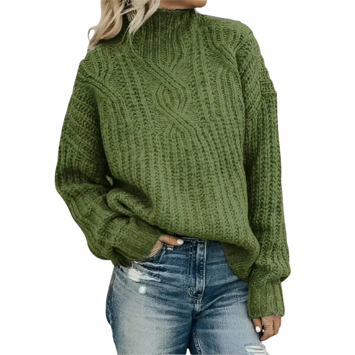 Holland | Cable Knit Sweater with High Neck