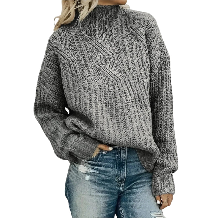 Holland | Cable Knit Sweater with High Neck