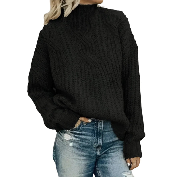 Holland | Cable Knit Sweater with High Neck