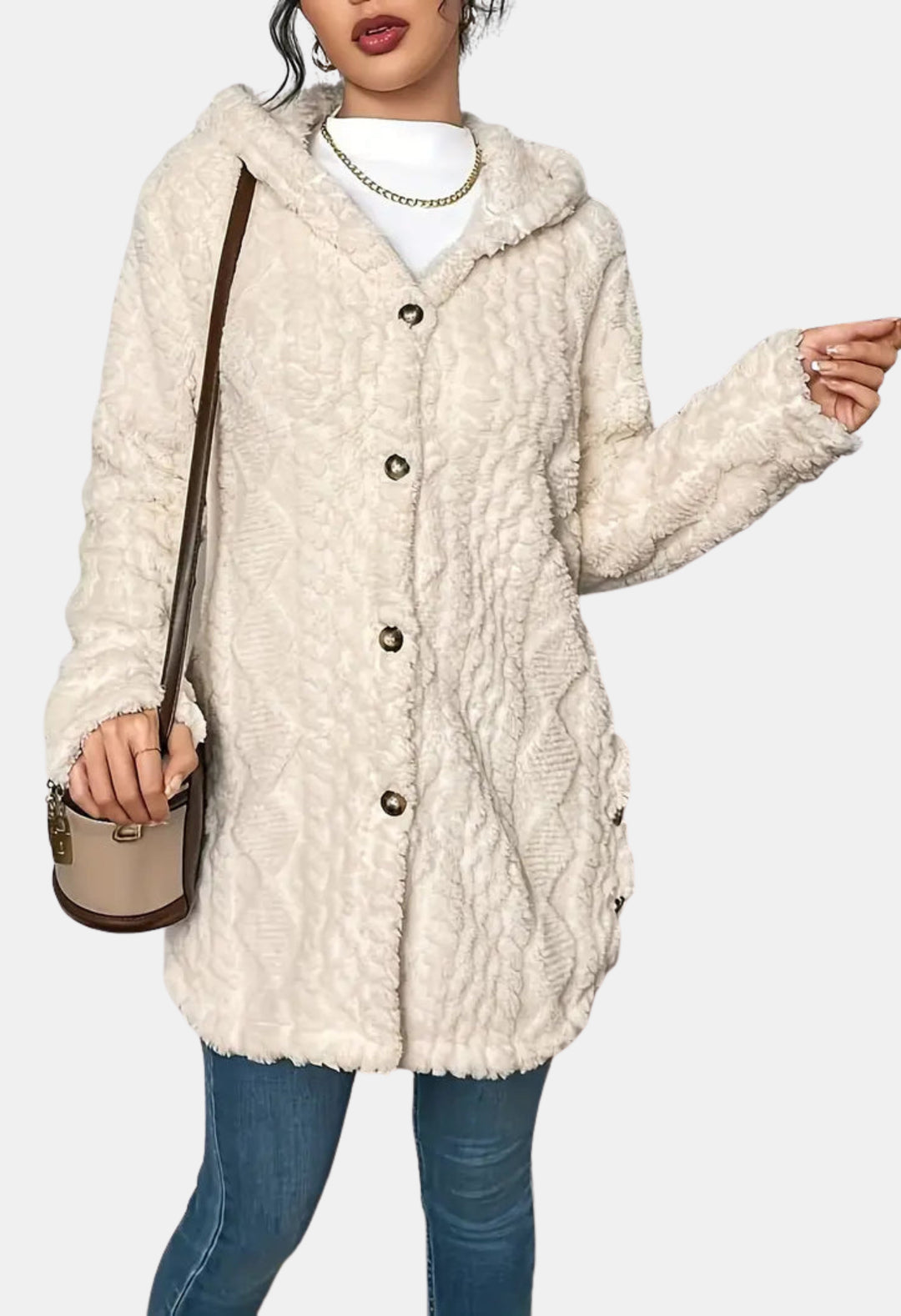 Hollandia | Textured Knit Cardigan with Button Front