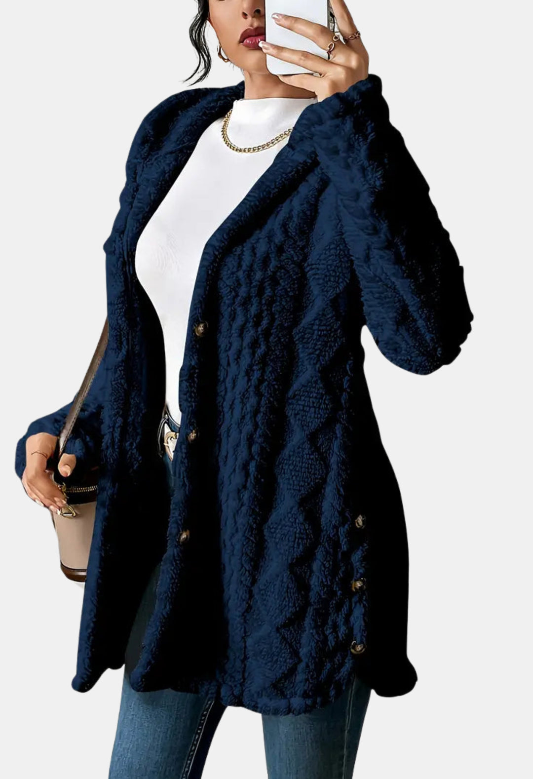 Hollandia | Textured Knit Cardigan with Button Front