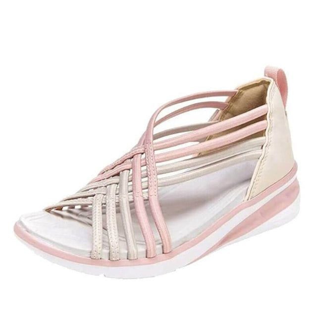 Hollis | Strappy Flat Sandals with Slingback