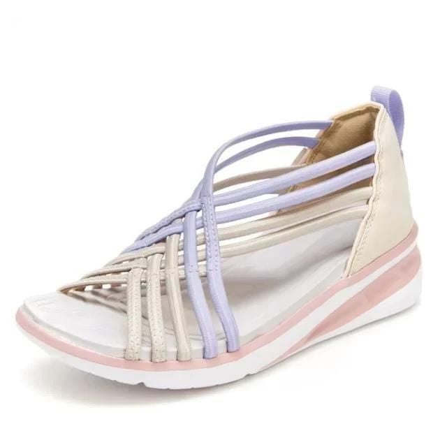 Hollis | Strappy Flat Sandals with Slingback