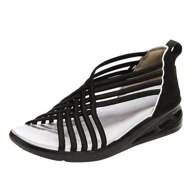Hollis | Strappy Flat Sandals with Slingback