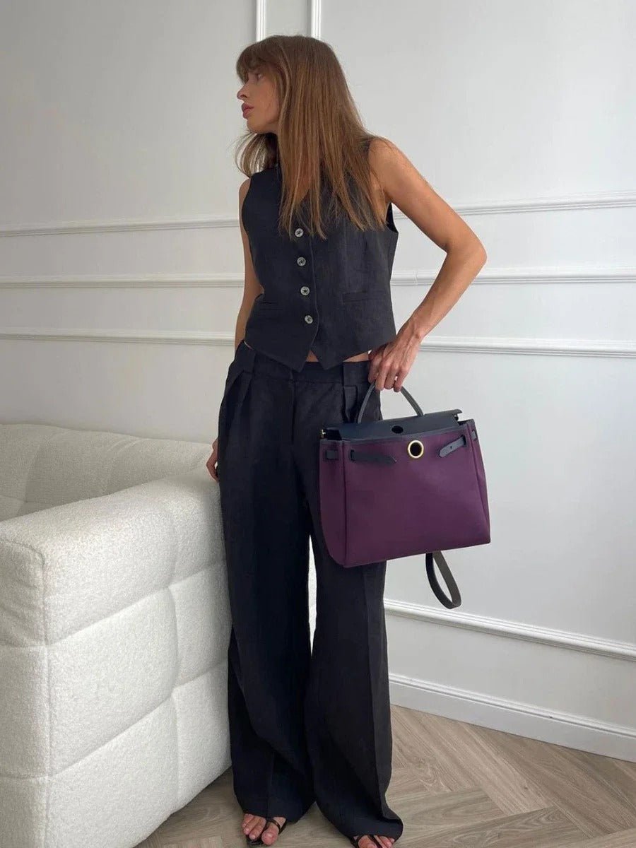 Holly | Wide-Leg Vest and Pant Set