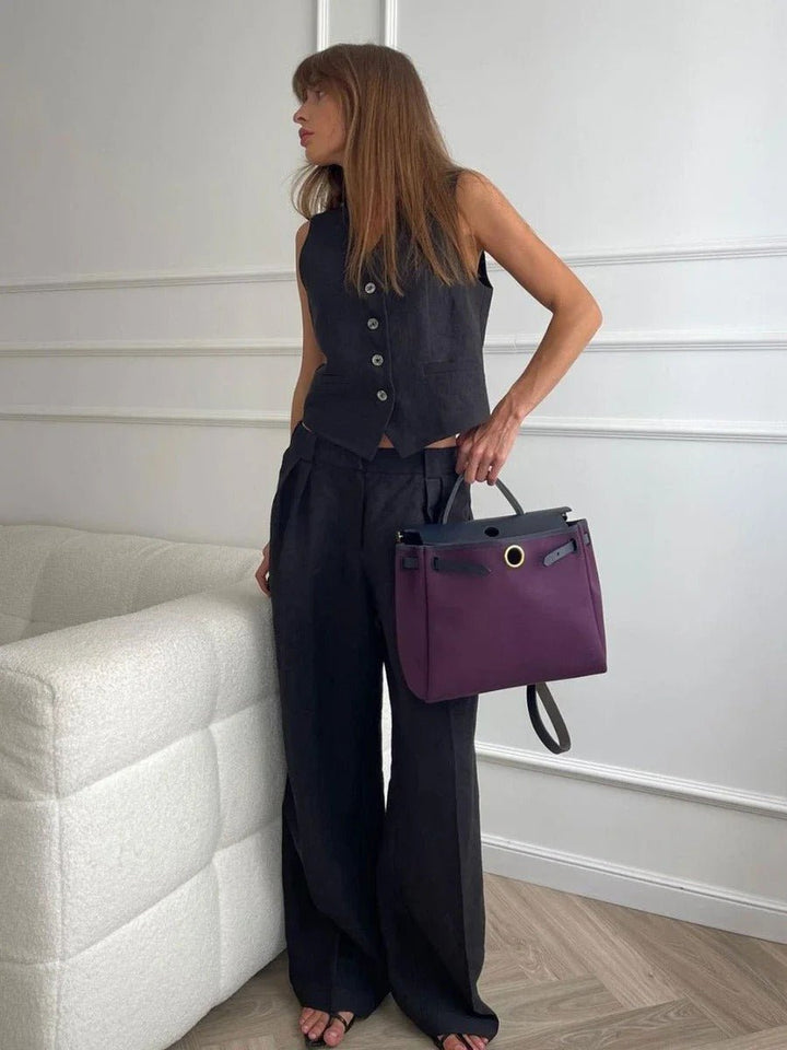 Holly | Wide-Leg Vest and Pant Set