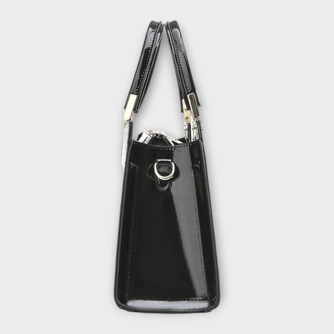 Hoor | Croc Embossed Satchel Bag with Top Handles