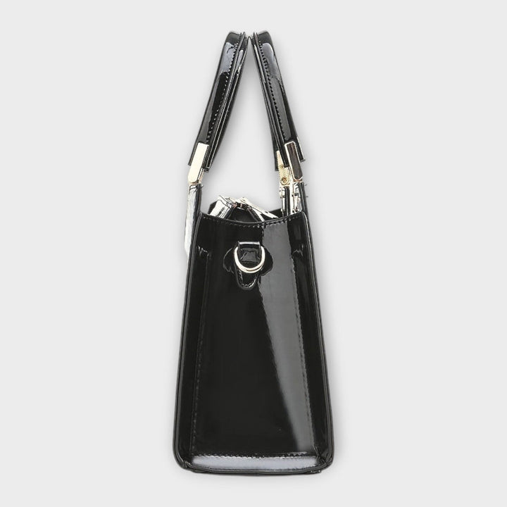 Hoor | Croc Embossed Satchel Bag with Top Handles