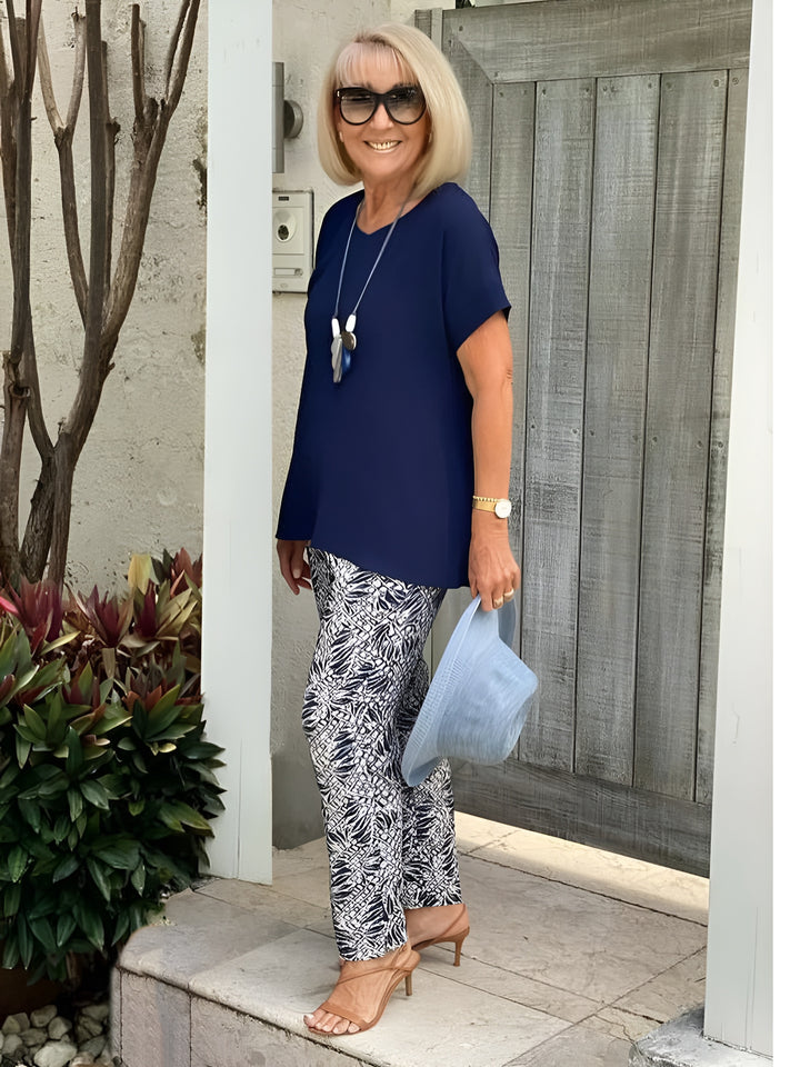 Iliana | Relaxed Blouse and Wide-Leg Pants Set