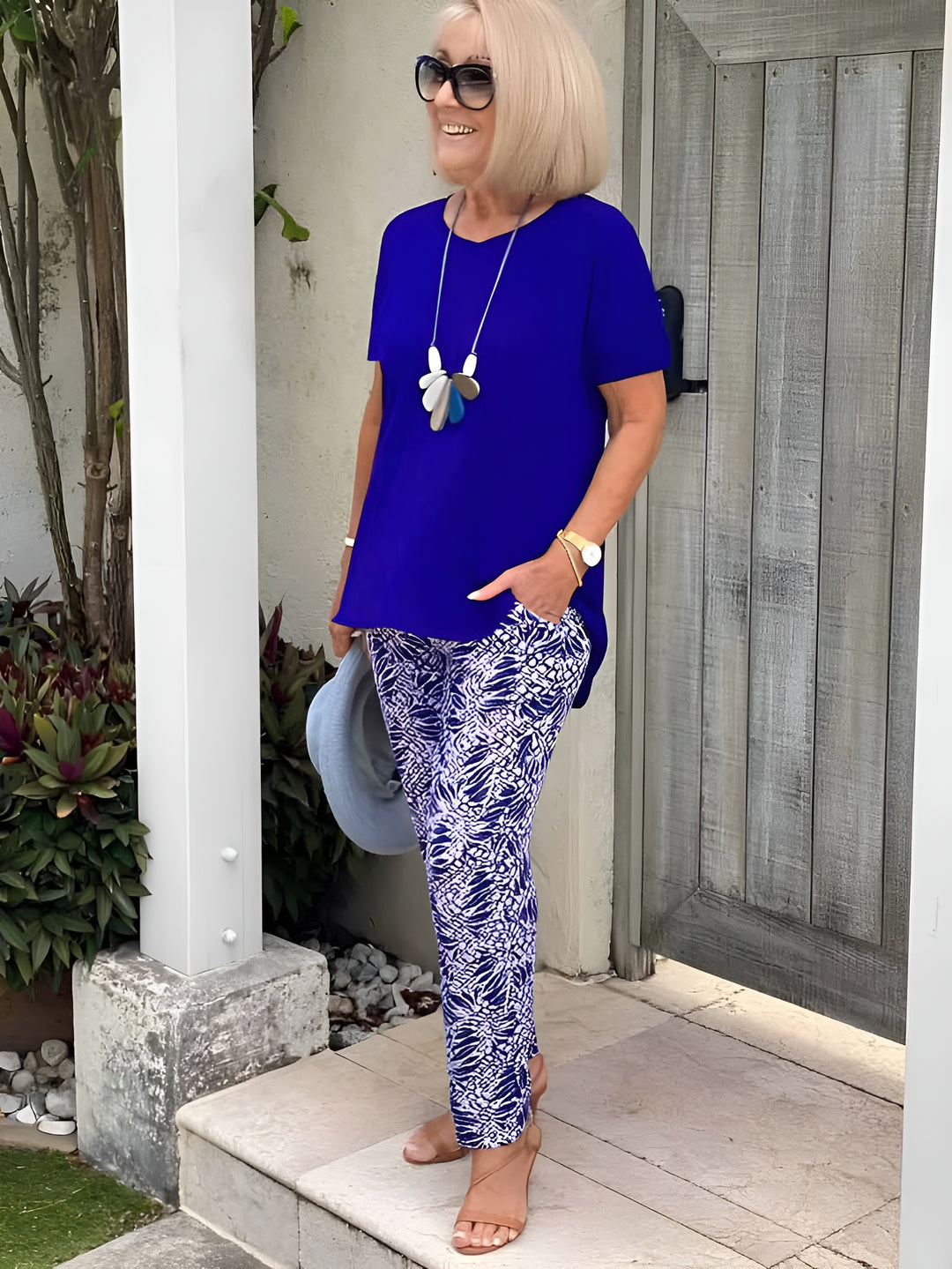 Iliana | Relaxed Blouse and Wide-Leg Pants Set