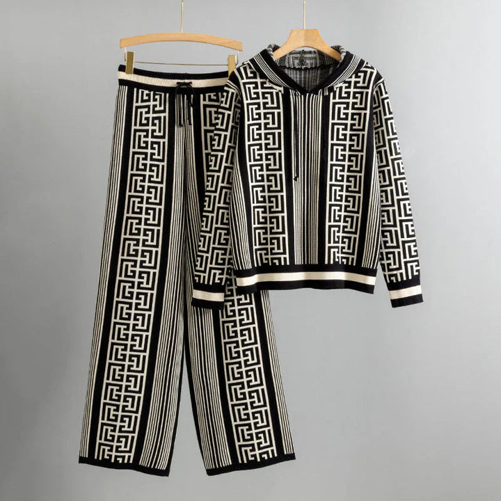 Imogen | Knit Hoodie and Wide-Leg Pants Set