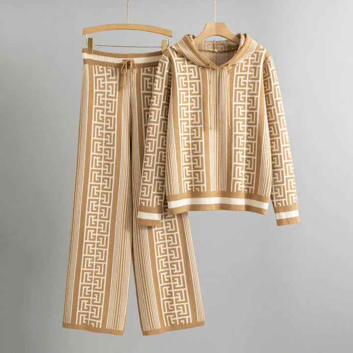 Imogen | Knit Hoodie and Wide-Leg Pants Set