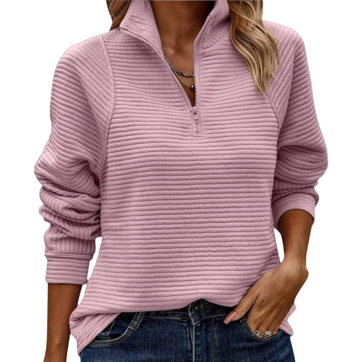 Indie | Ribbed Half Zip Knit Sweater