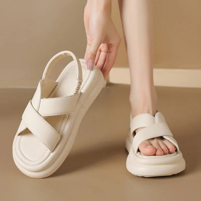 Indy | Platform Sandals with Slingback Strap