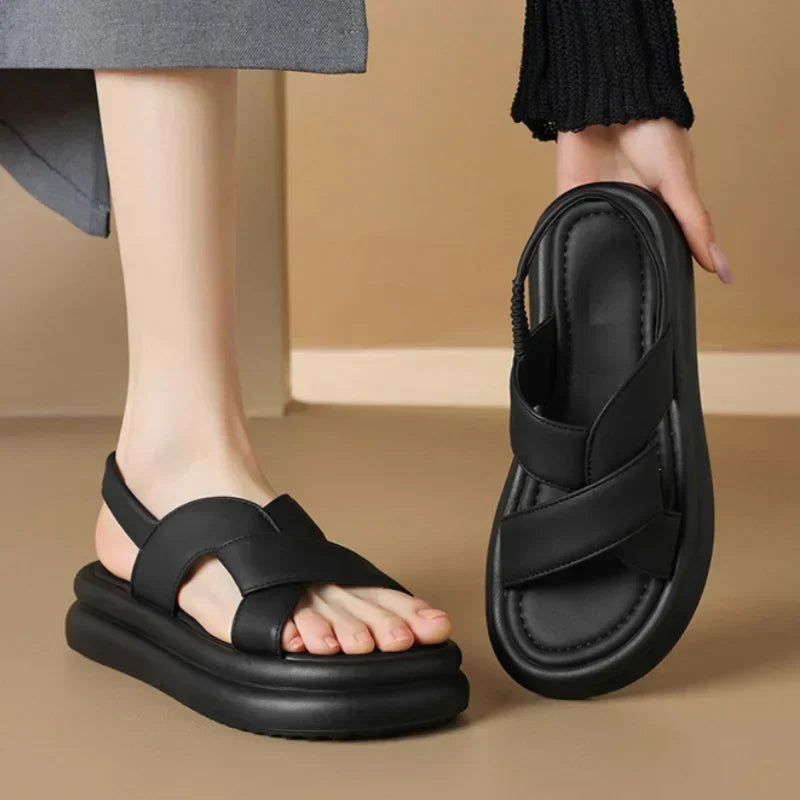 Indy | Platform Sandals with Slingback Strap