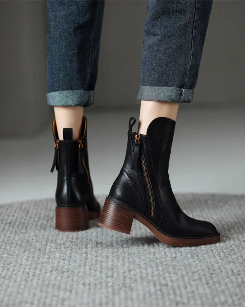 Iola | Refined Ankle Boots with Side Zip