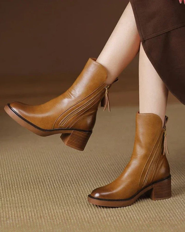 Iola | Refined Ankle Boots with Side Zip