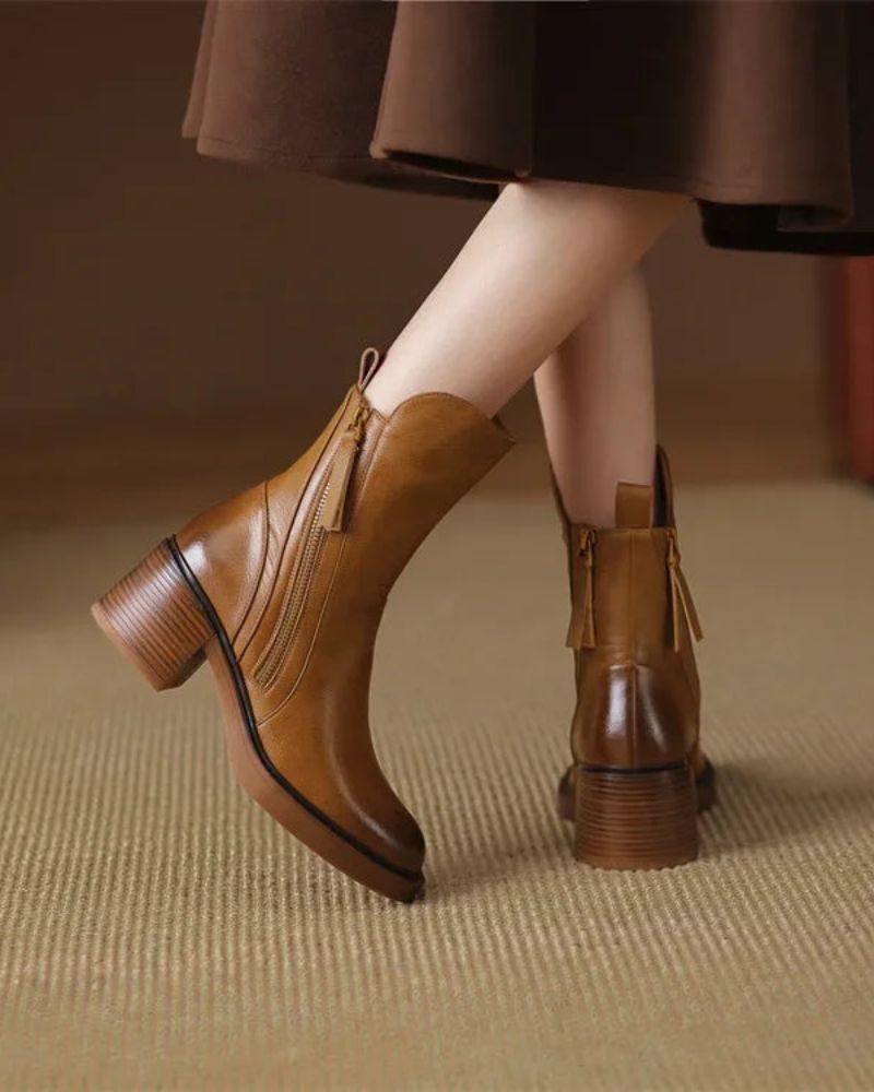 Iola | Refined Ankle Boots with Side Zip