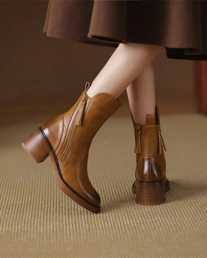 Iola | Refined Ankle Boots with Side Zip