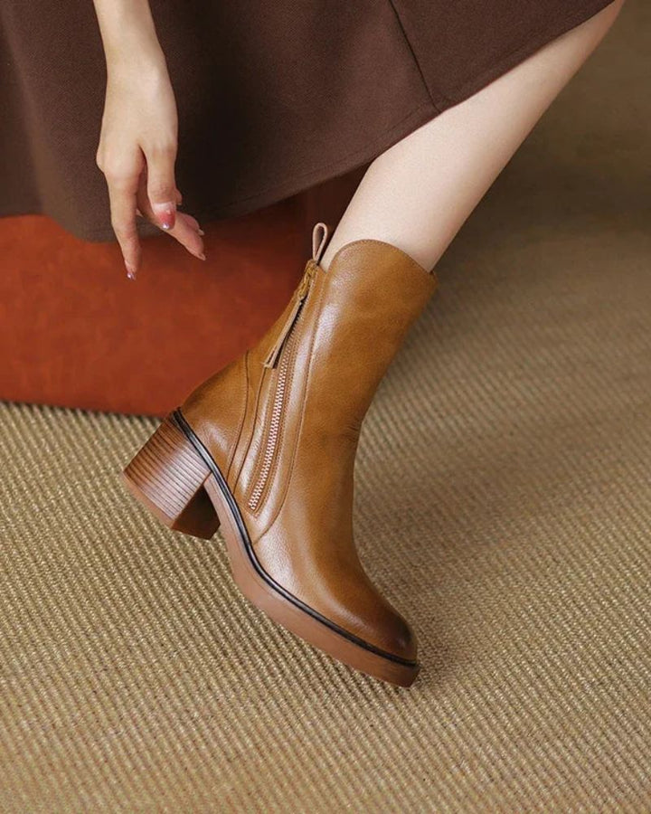 Iola | Refined Ankle Boots with Side Zip